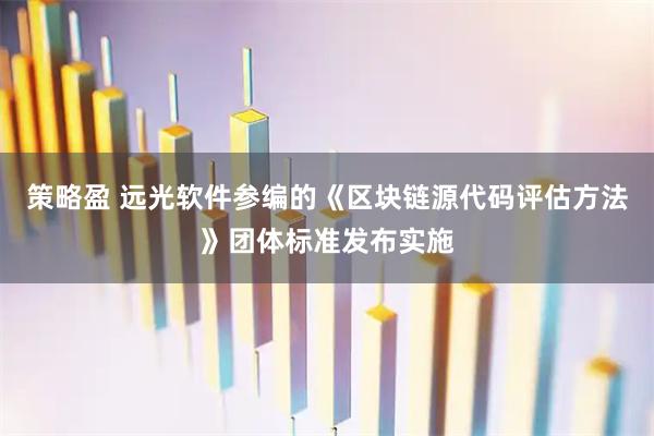 策略盈 远光软件参编的《区块链源代码评估方法》团体标准发布实施